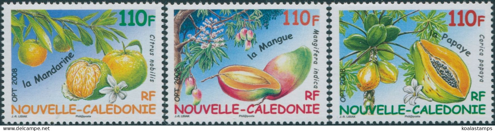 New Caledonia 2008 SG1440-1442 Tropical Fruit Set MNH - Other & Unclassified