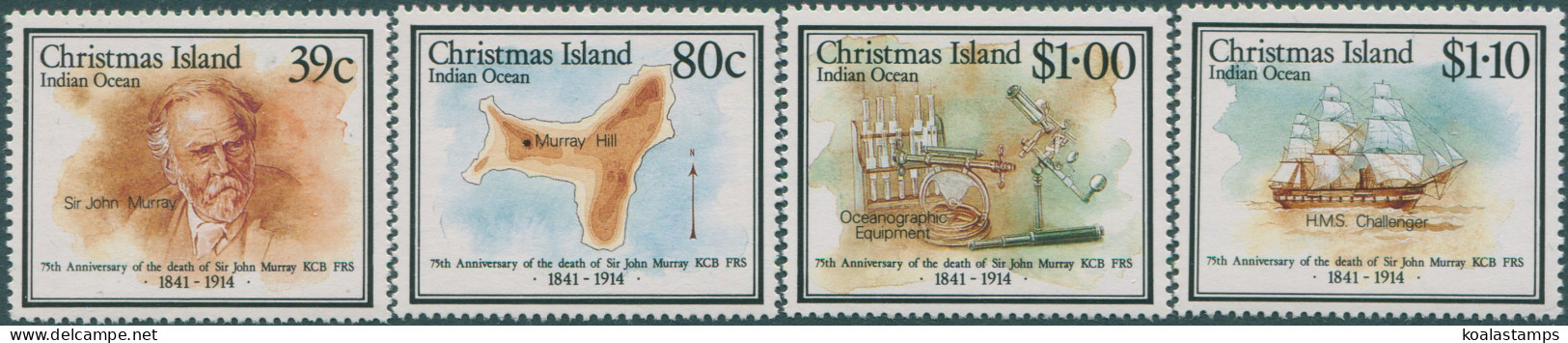 Christmas Island 1989 SG267-270 Sir John Murray Set MNH - Christmaseiland