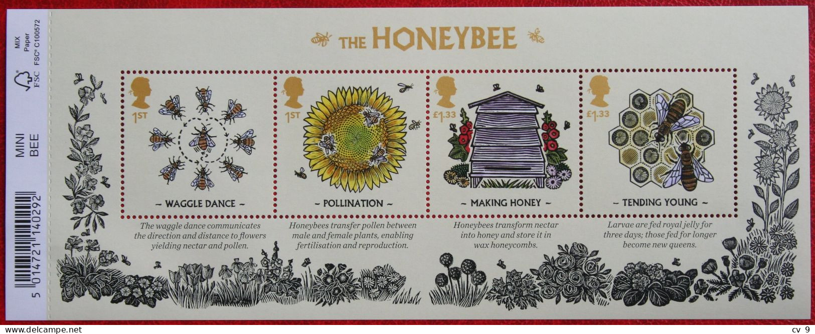 Bees Of Britain (Mi 3774-2777 Block 95) 2015 POSTFRIS MNH ** ENGLAND GRANDE-BRETAGNE GB GREAT BRITAIN - Neufs