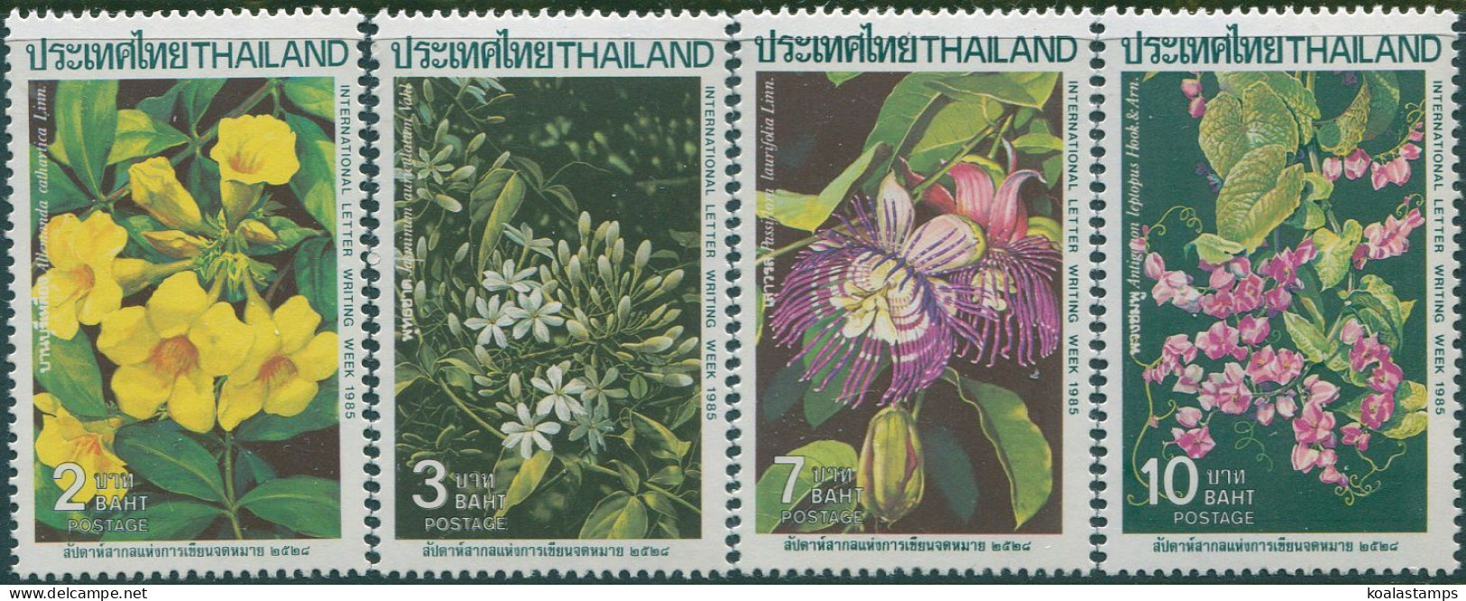 Thailand 1985 SG1218-1221 International Correspondence Week Climbing Plants Set - Thaïlande