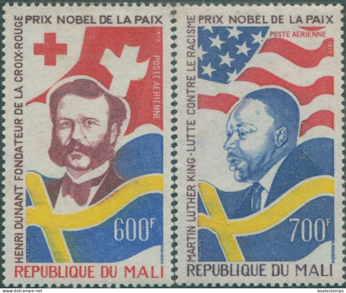 Mali 1977 SG599-600 Nobel Peace Prize Winners Set MNH - Malí (1959-...)