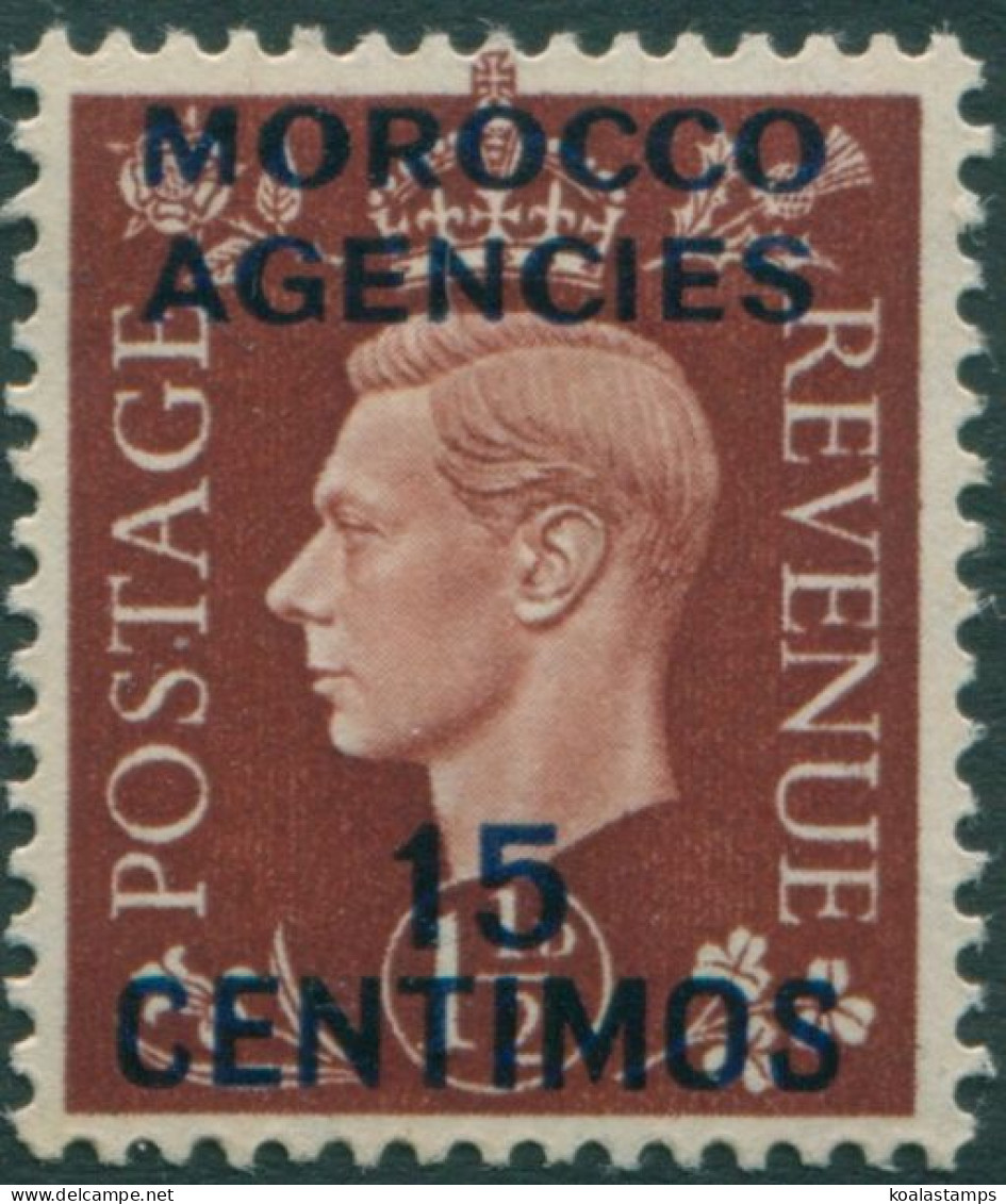 Morocco Agencies 1937 SG167 15c On 1½d Brown KGVI MLH - Bureaux Au Maroc / Tanger (...-1958)