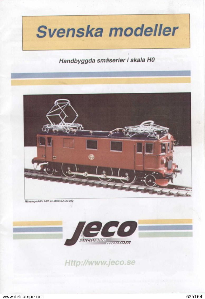 Catalogue JECO 2003  - Svenska Modeller - Handbyggda Småserier I Skala HO  - En Suédois - Zonder Classificatie