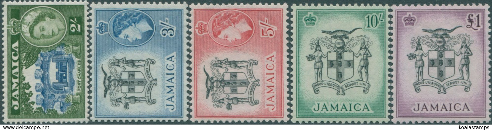Jamaica 1956 SG170-174 QEII Fort Charles And Arms MLH - Jamaique (1962-...)