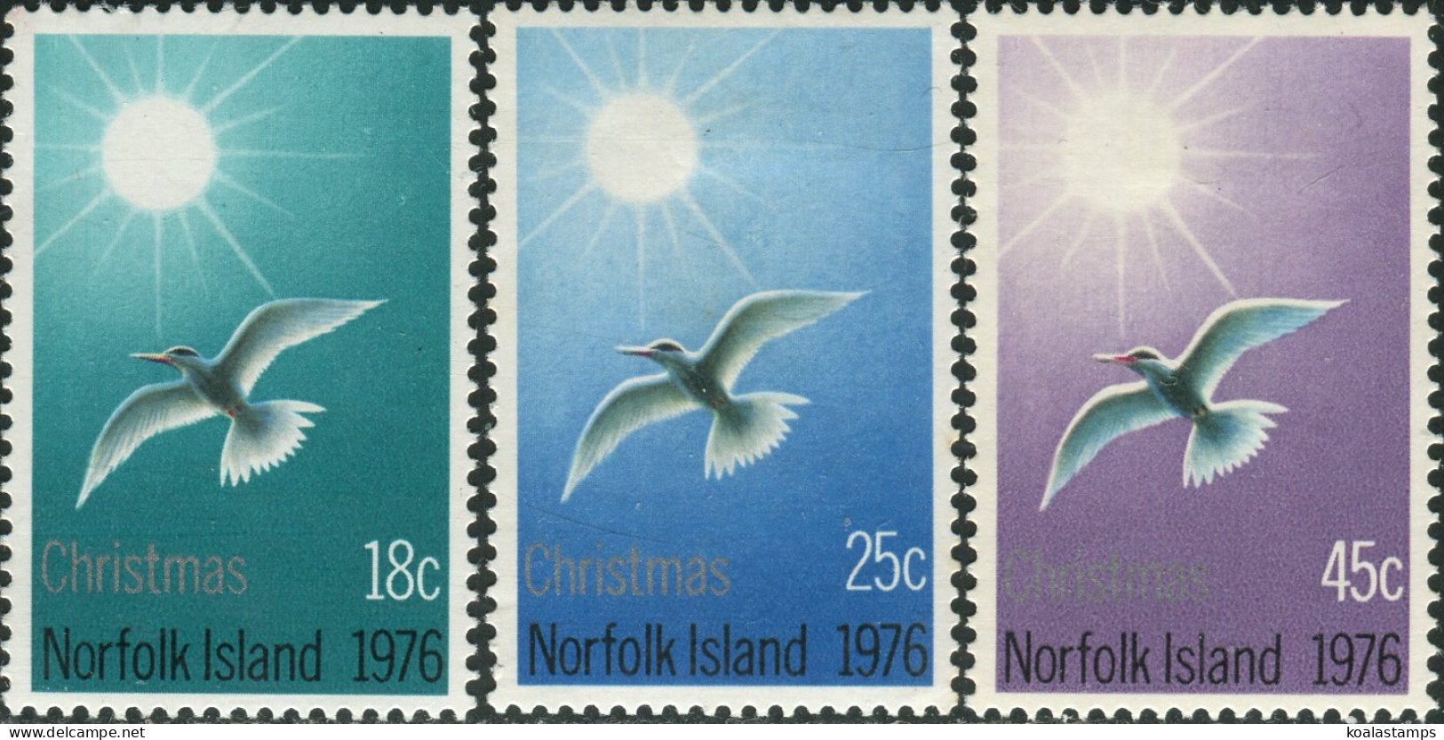 Norfolk Island 1976 SG176-178 Christmas Set Tern MLH - Isola Norfolk
