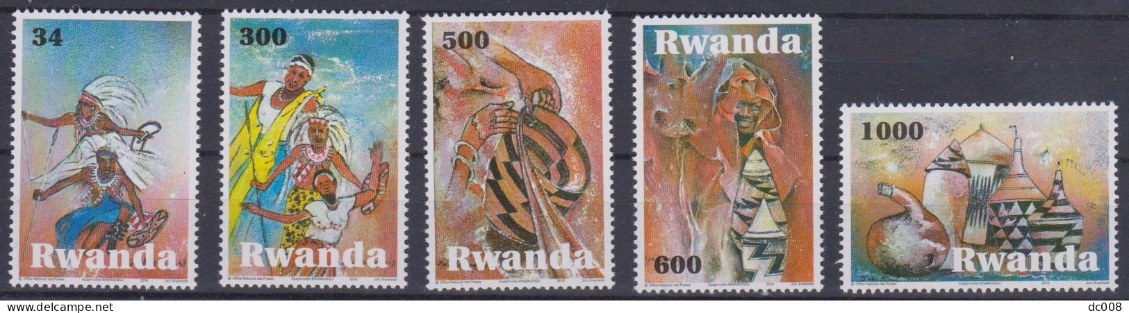 Rwanda COB 1419/23 Inheemse Kunst-Art Indigene MNH-postfris-neuf - Neufs