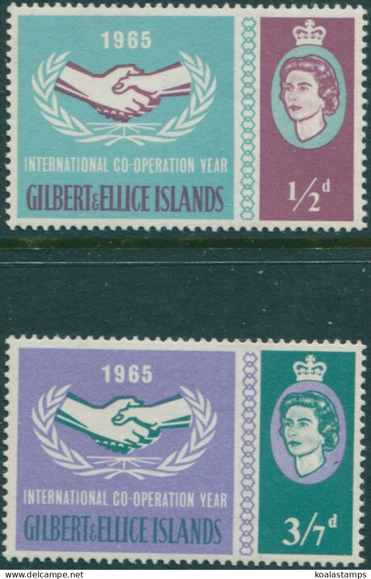 Gilbert & Ellice Islands 1965 SG104-105 ICY Set MNH - Islas Gilbert Y Ellice (...-1979)