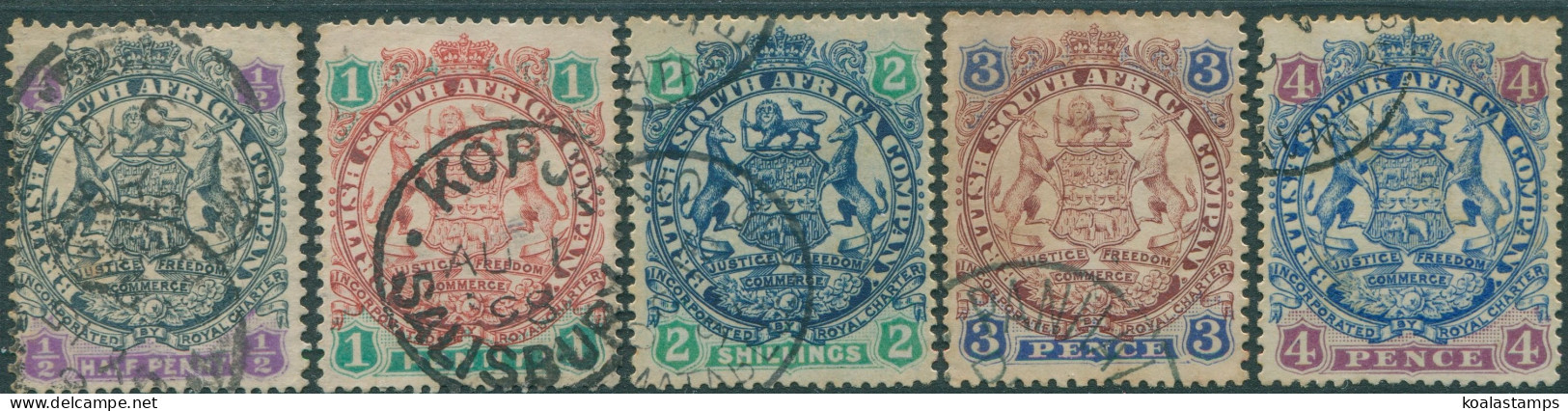 Rhodesia 1896 SG31-47 Arms (5) FU - Zimbabwe (1980-...)