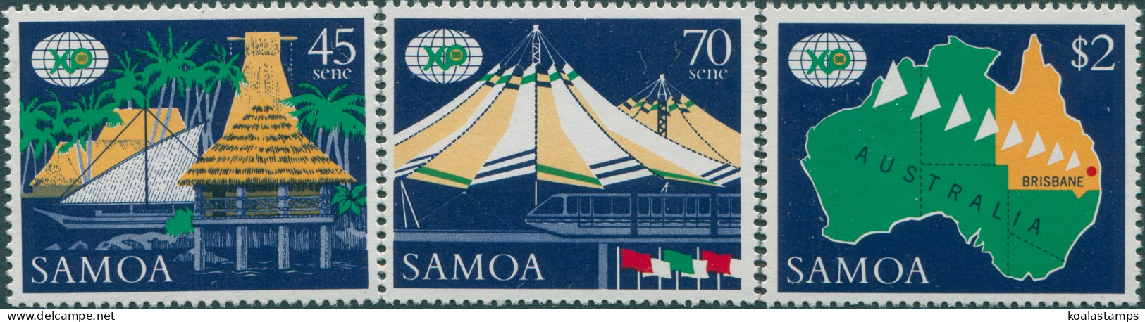 Samoa 1988 SG779-781 World Expo Set MNH - Samoa