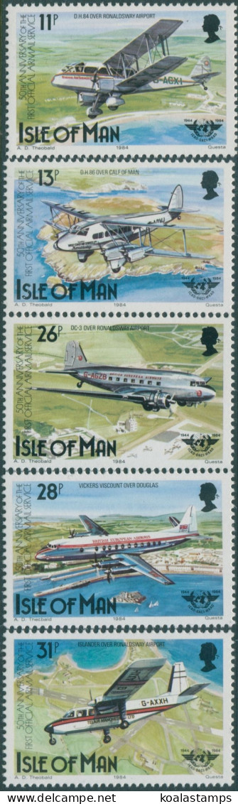 Isle Of Man 1984 SG267-271 Airmail Aviation Set MNH - Man (Insel)