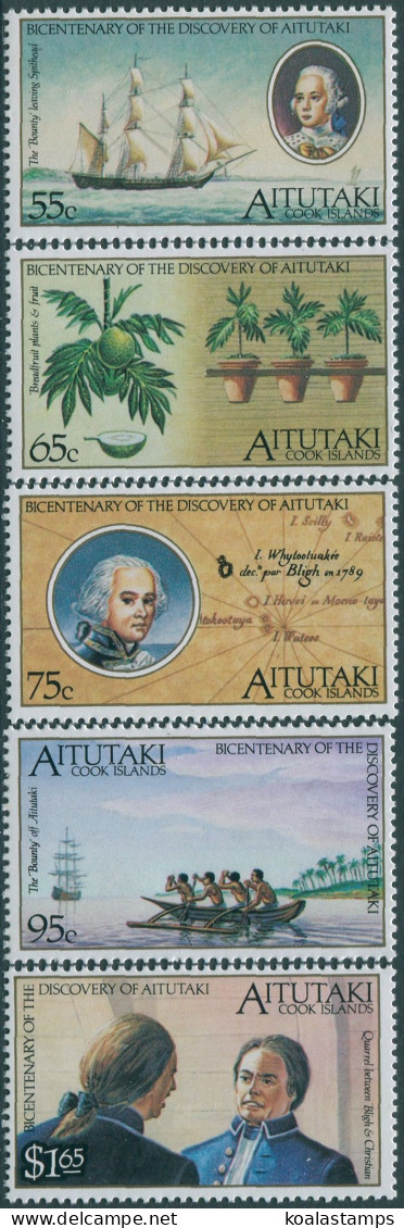 Aitutaki 1989 SG596-600 Bounty Set MNH - Islas Cook
