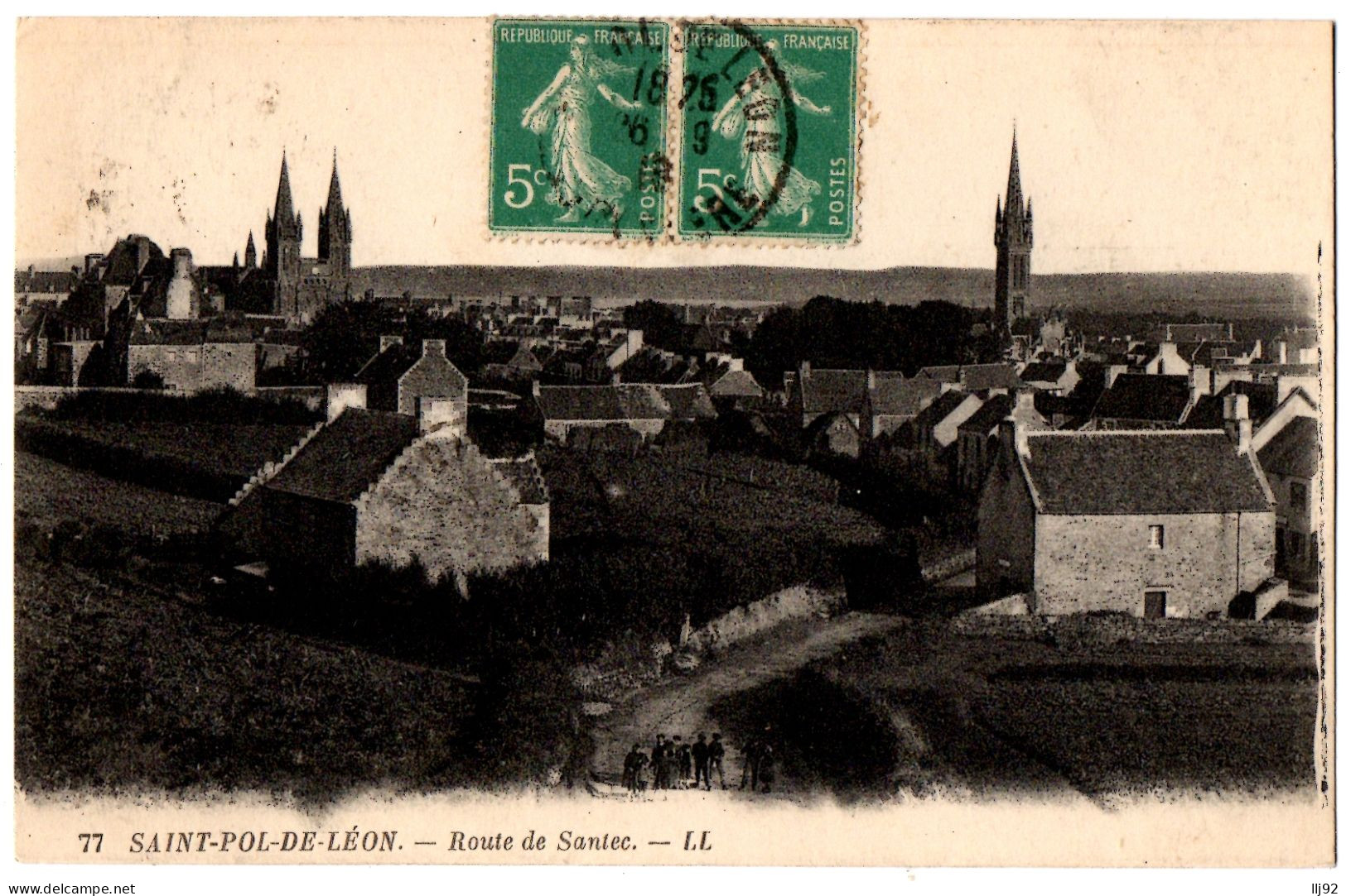 CPA 29 - SAINT POL DE LEON (Finistère) - 77. Route De Santec - LL - Saint-Pol-de-Léon