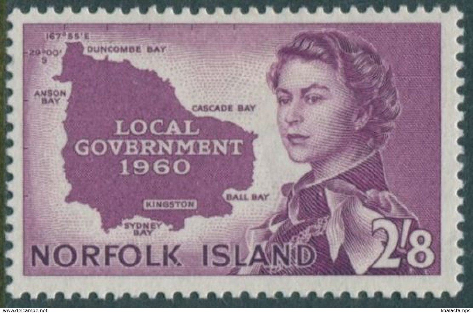 Norfolk Island 1960 SG40 2/8d QEII Local Government MLH - Norfolkinsel