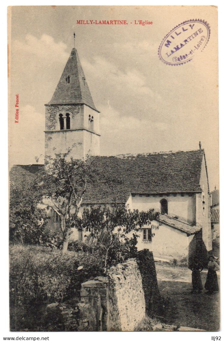 CPA 71 - MILLY LAMARTINE (Saône Et Loire) - L'Eglise (petite Animation) - Sonstige & Ohne Zuordnung