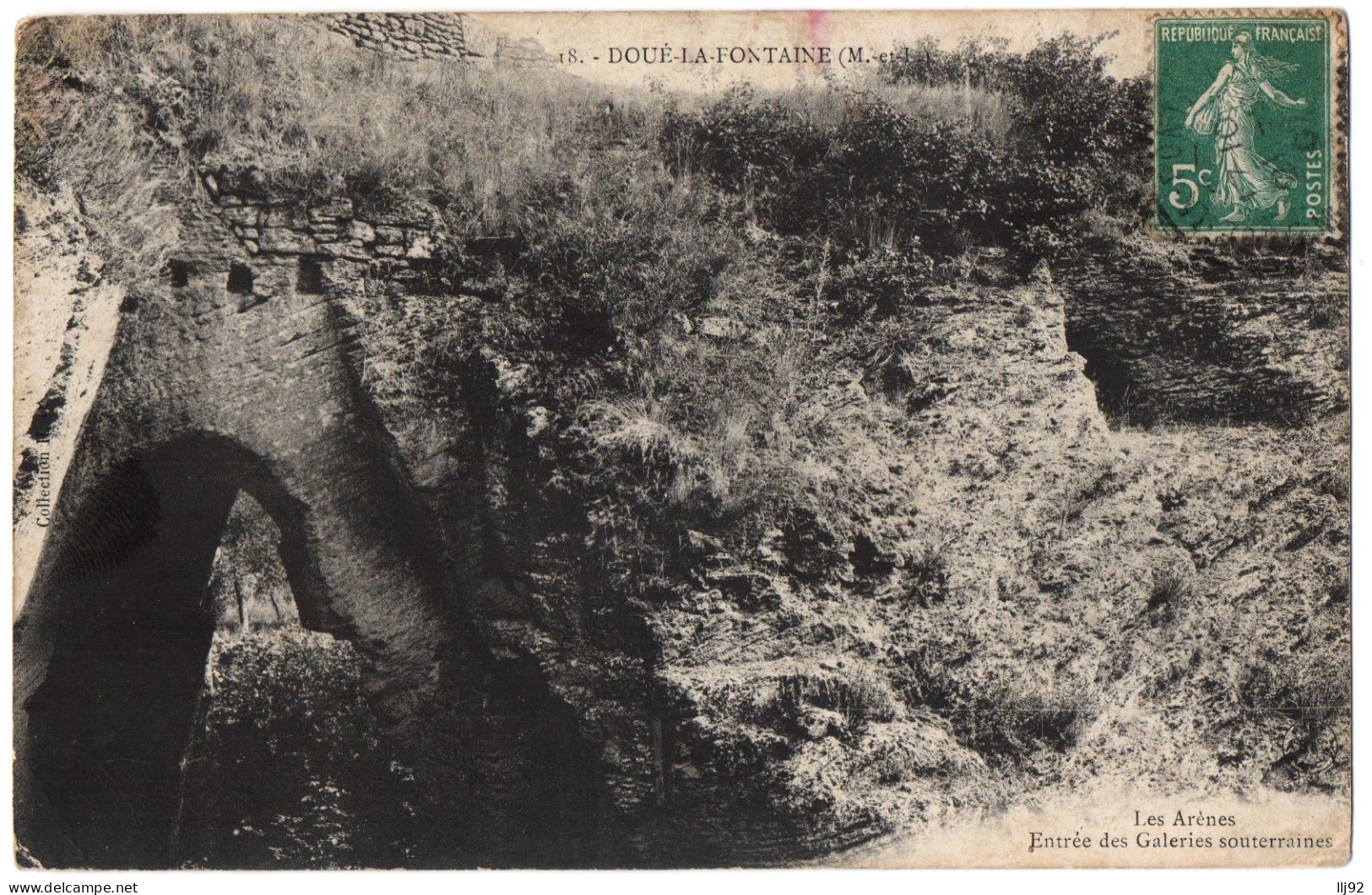 CPA 49 - DOUE LA FONTAINE (Maine Et Loire) - 18. Les Arènes. Entrée Des Galeries Souterraines - Doue La Fontaine