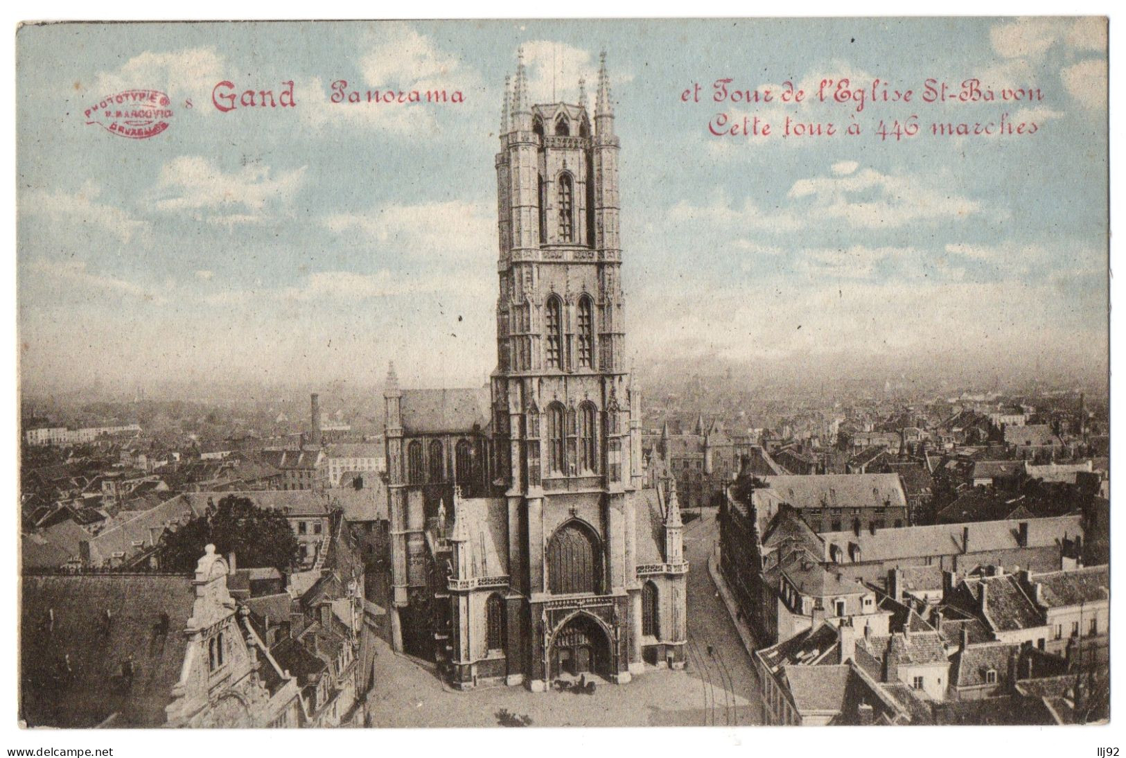 CPA BELGIQUE - GAND - Panorama Et Tour De L'Eglise St-Bavon - Gent