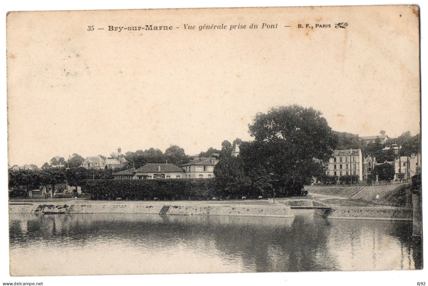 CPA 94 - BRY SUR MARNE (Val De Marne) - 35. Vue Générale Prise Du Pont - B.F., Paris - Bry Sur Marne