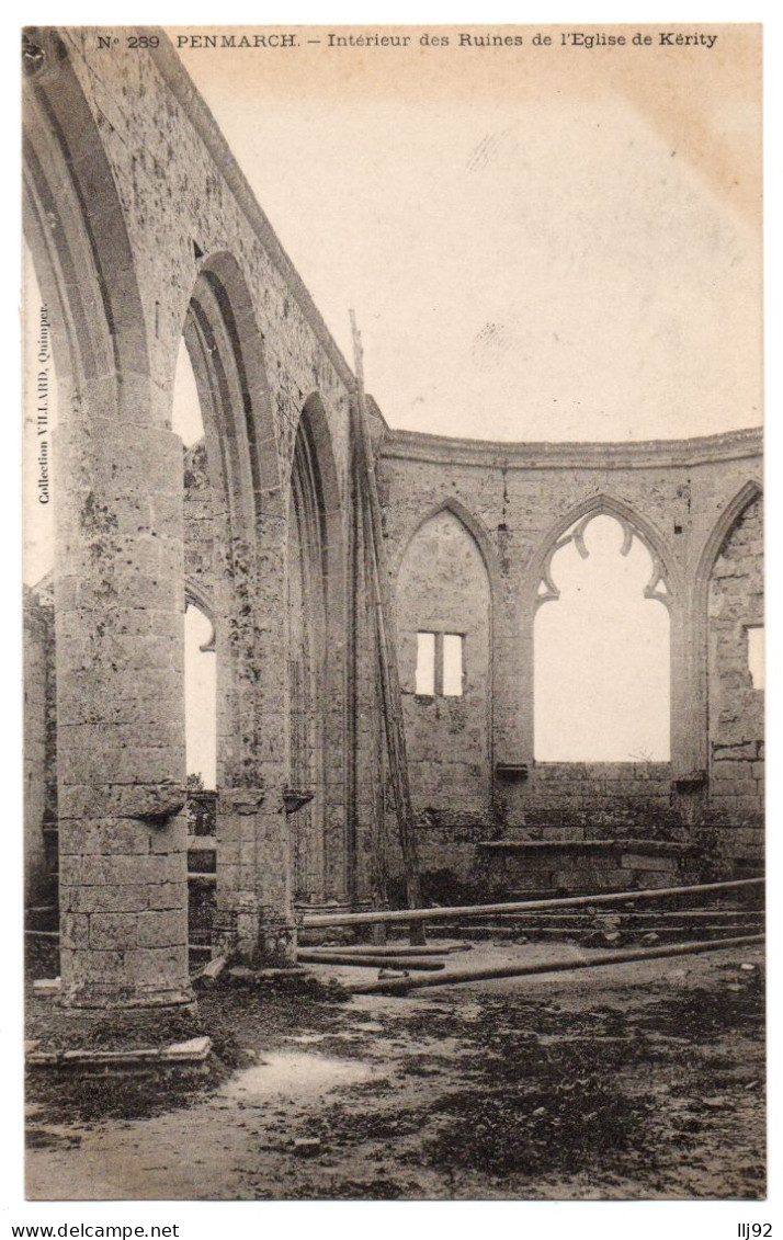 CPA 29 - PENMARCH (Finistère) - 289. Intérieur Des Ruines De L'Eglise De Kérity - Dos Non Divisé - Penmarch