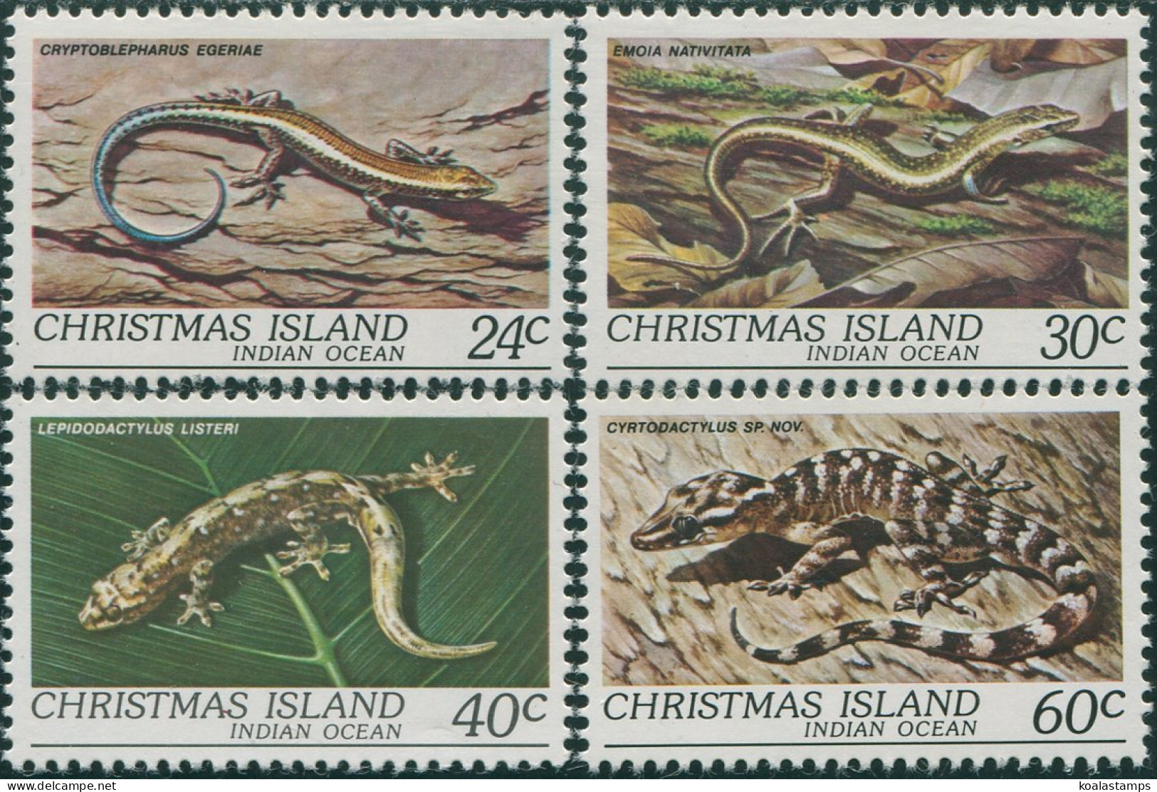 Christmas Island 1981 SG144-147 Reptiles Set MNH - Christmaseiland
