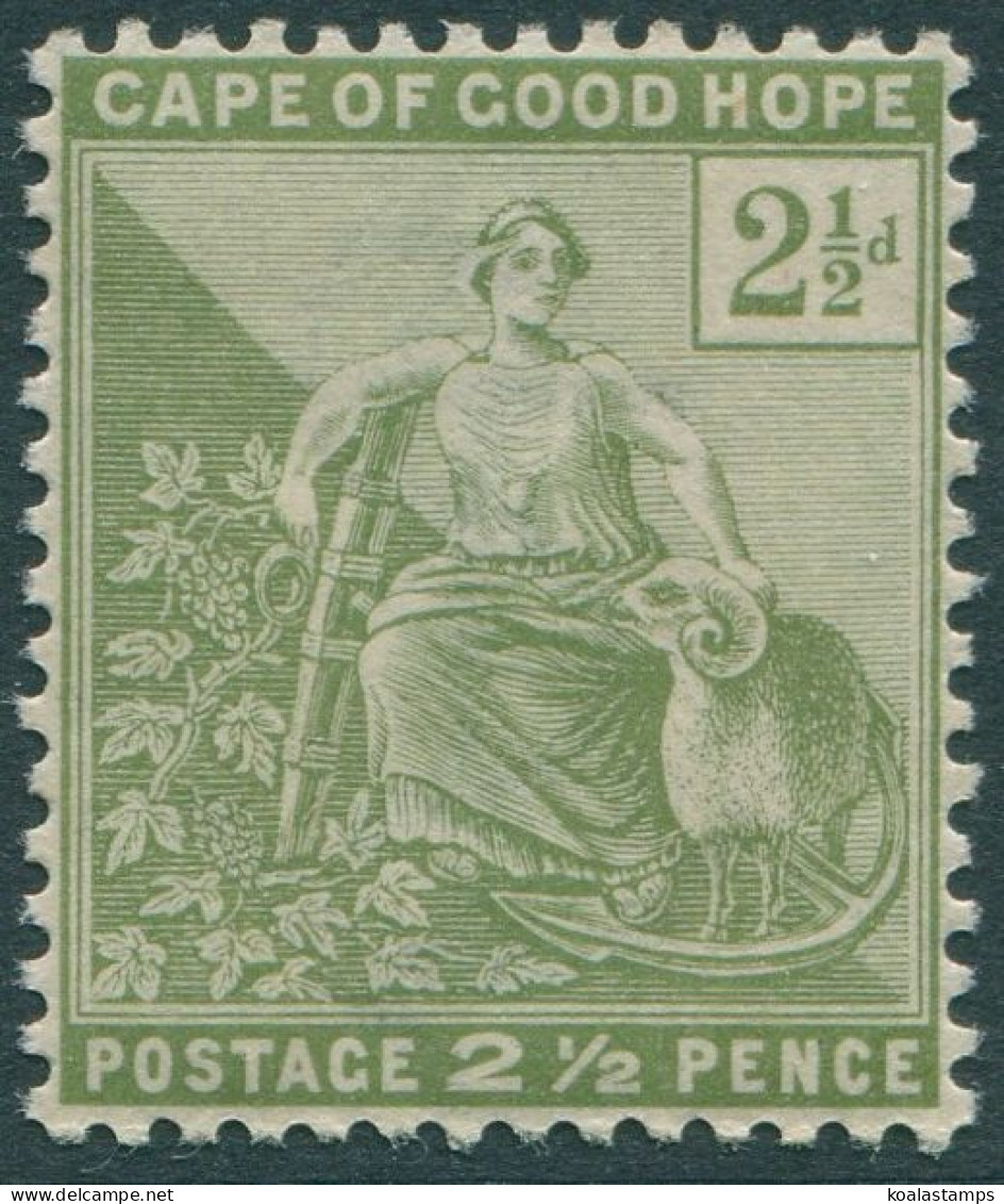 Cape Of Good Hope 1892 SG56 2½d Sage-green Hope With Ram MNH - Cap De Bonne Espérance (1853-1904)