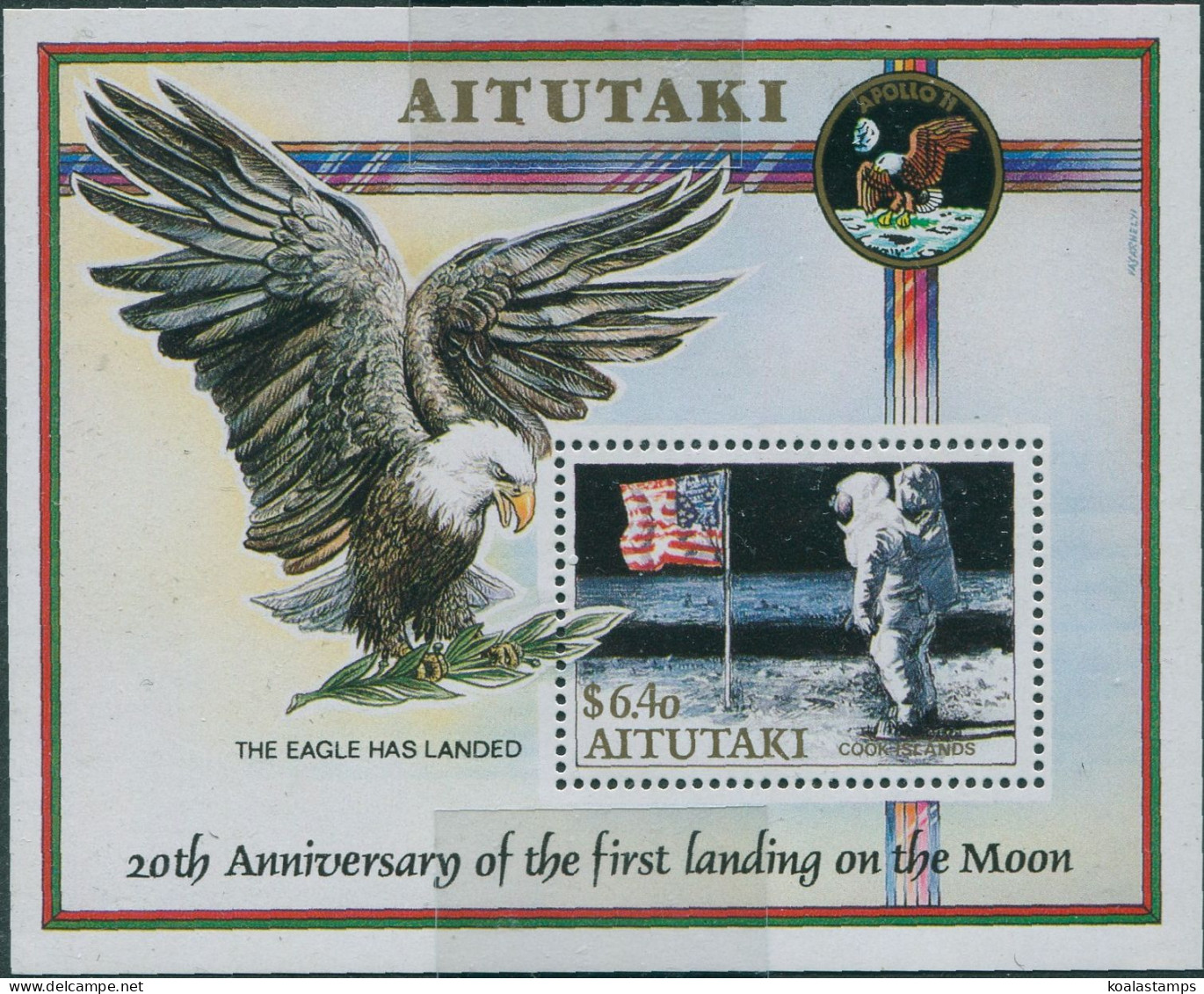 Aitutaki 1989 SG605 Moon Landing MS MNH - Islas Cook