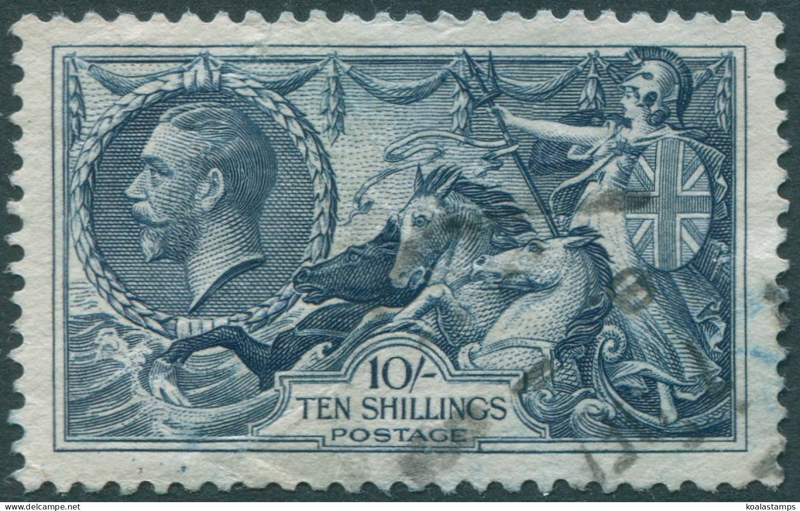 Great Britain 1934 SG452 10s. Indigo KGV #1 FU (amd) - Non Classificati