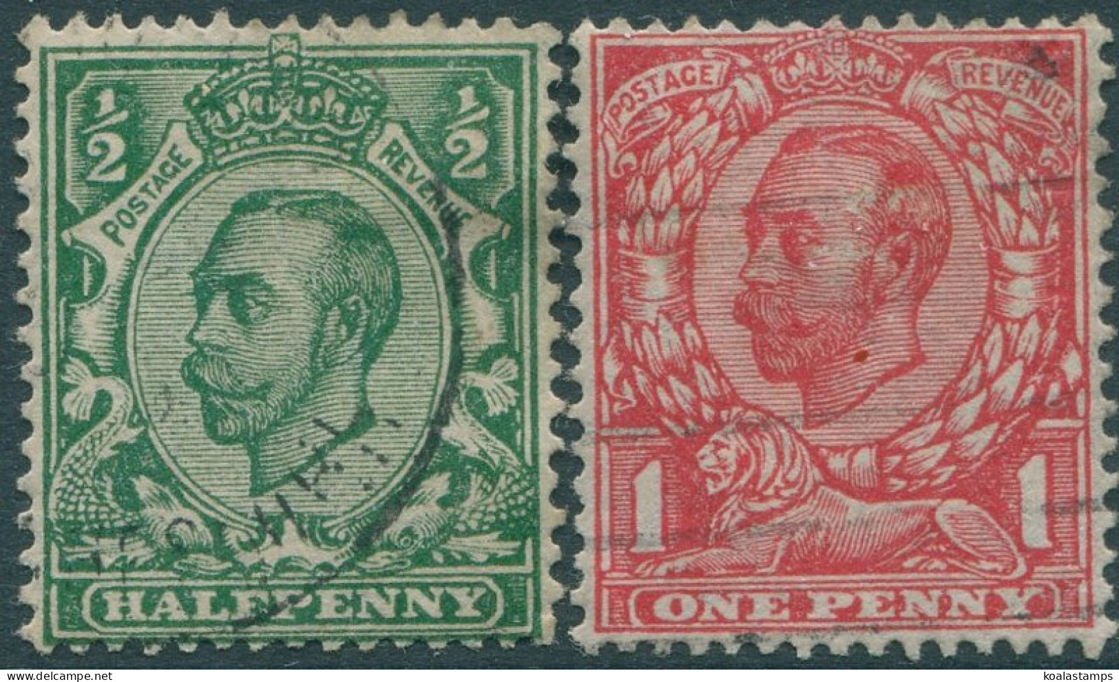 Great Britain 1912 SG340-341 KGV Set Of 2 #6 FU (amd) - Unclassified