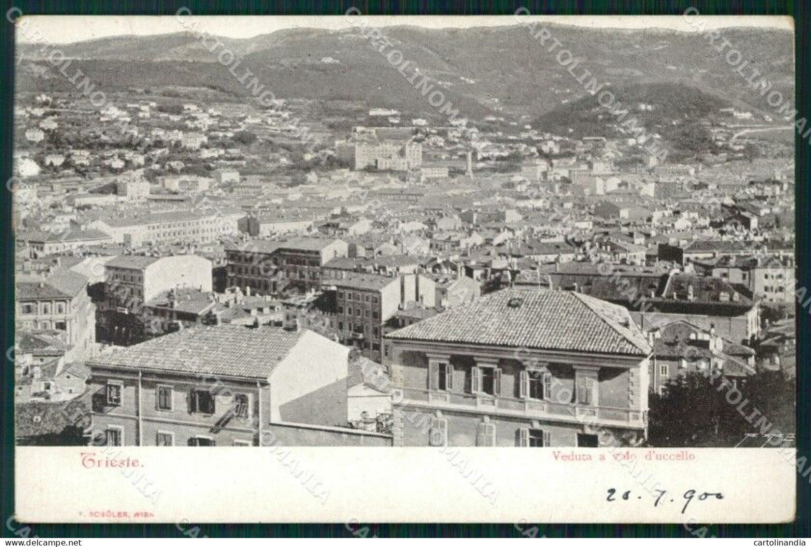 Trieste Città A Volo D'uccello Cartolina VK1663 - Trieste