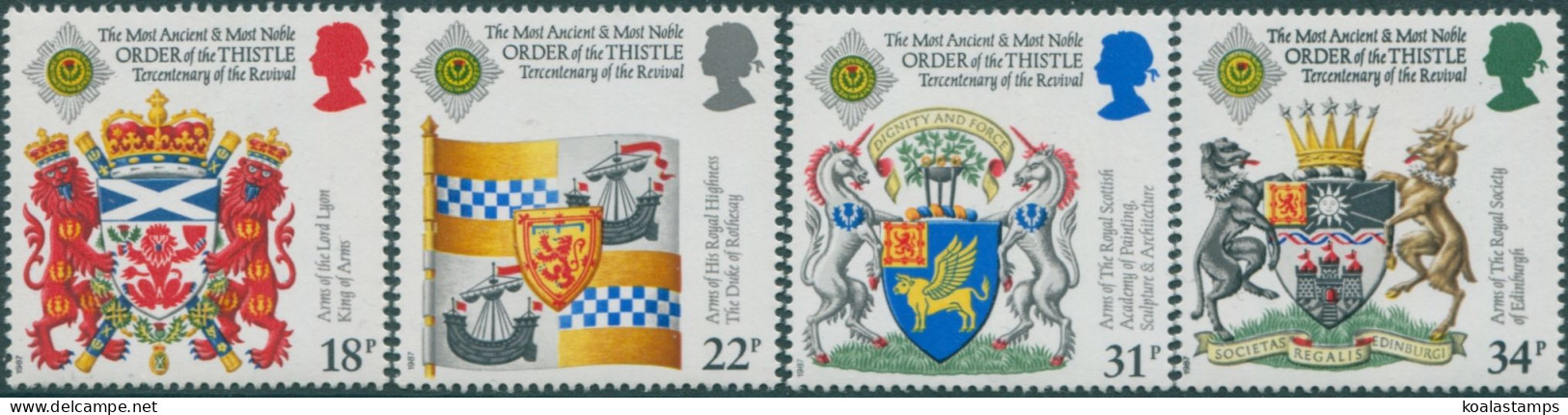 Great Britain 1987 SG1363-1366 QEII Order Of The Thistle Set MNH - Non Classificati
