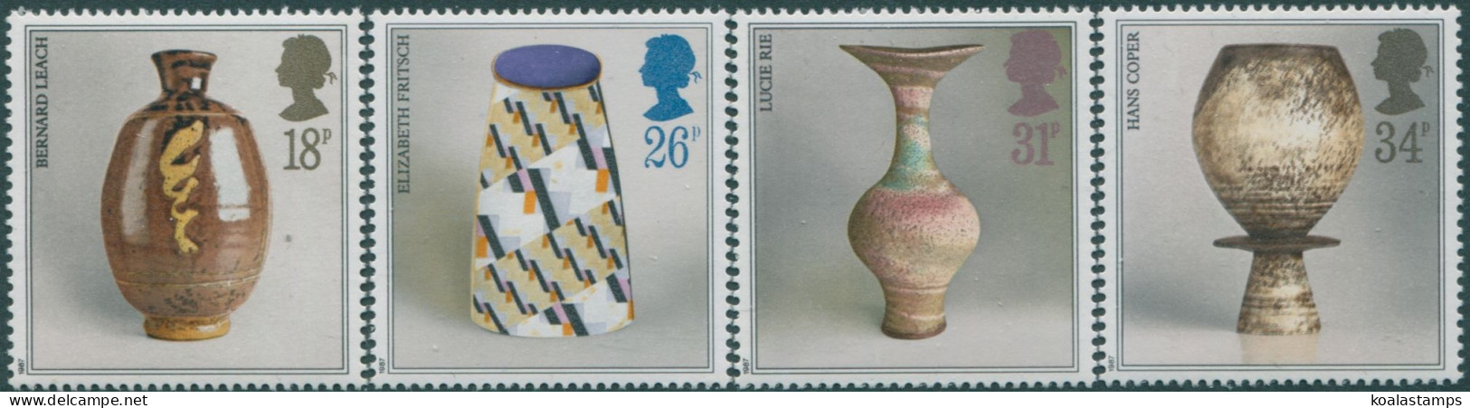 Great Britain 1987 SG1371-1374 QEII Studio Pottery Set MNH - Non Classificati