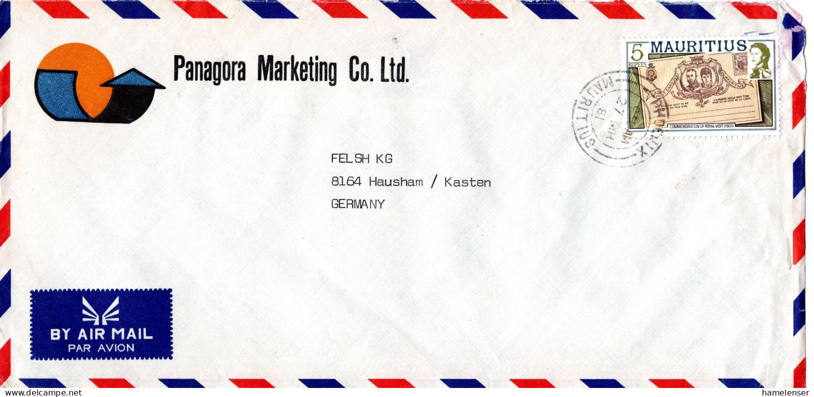 L77508 - Mauritius - 1981 - 5Rp Postkarte EF A LpBf PHOENIX -> Westdeutschland - Mauretanien (1960-...)