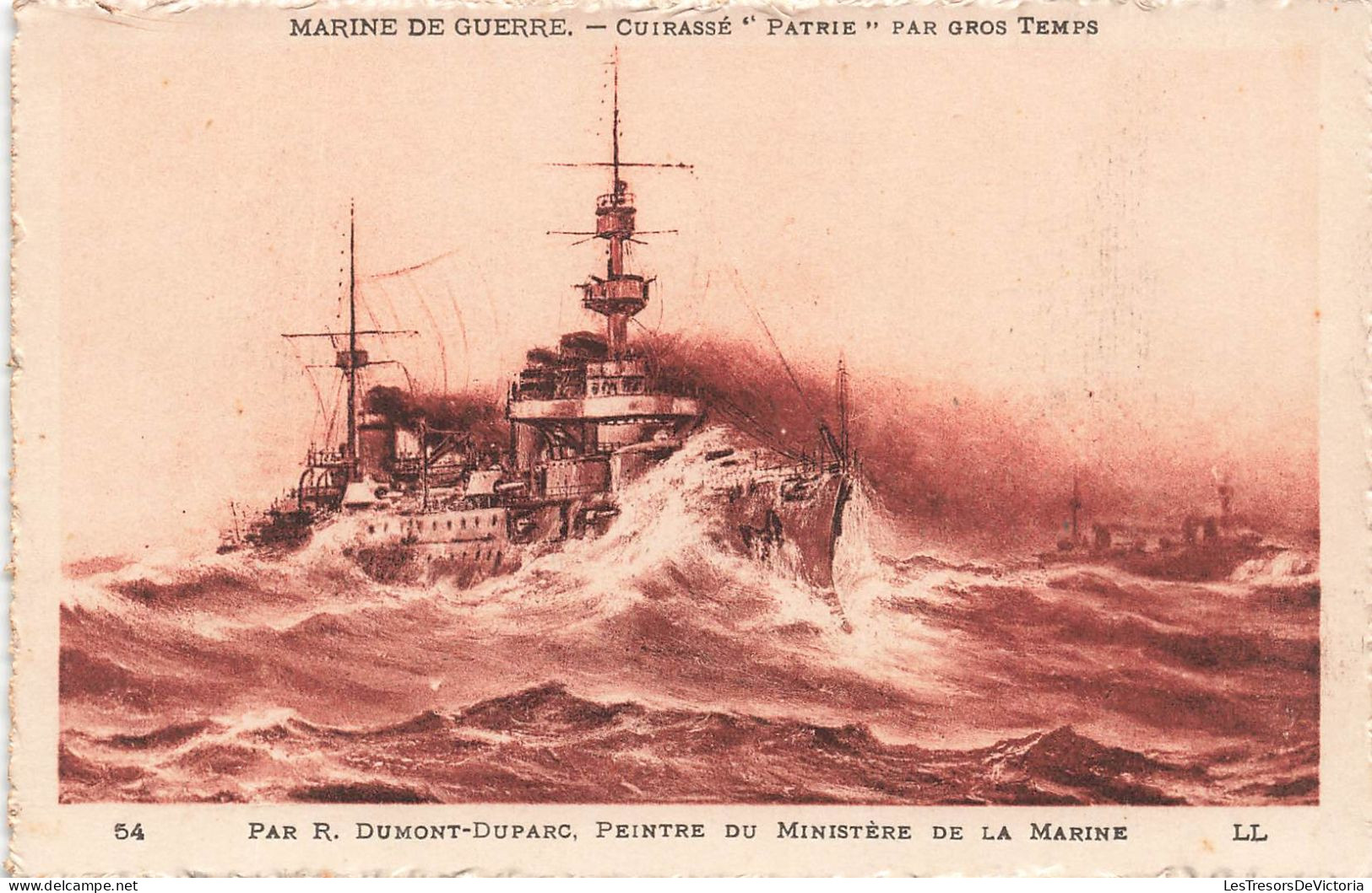 TRANSPORTS - Bateaux - Guerre - Marine De Guerre - Cuirassé - Patrie Par Gros Temps - Carte Postale Ancienne - Guerre