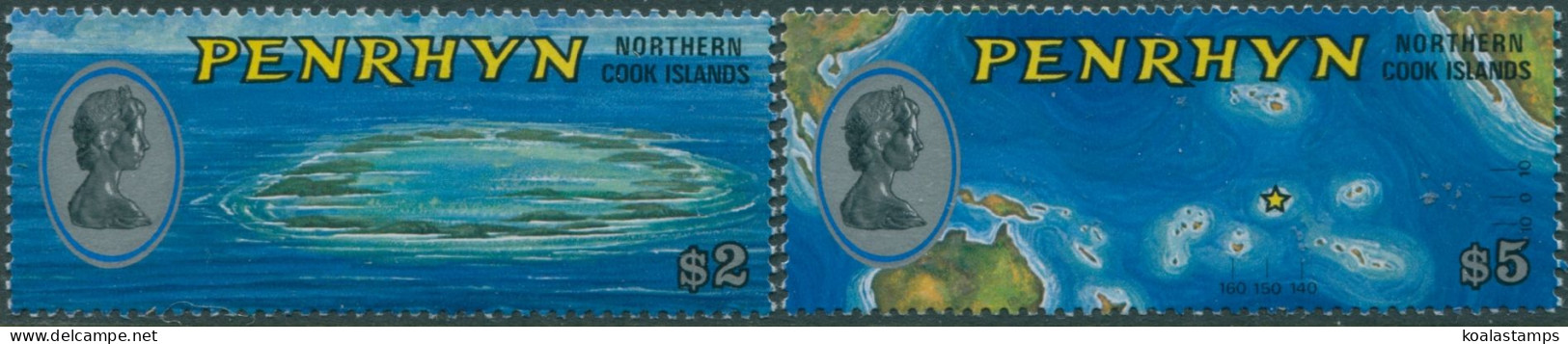 Cook Islands Penrhyn 1974 SG68-69 Island Maps Set MNH - Penrhyn