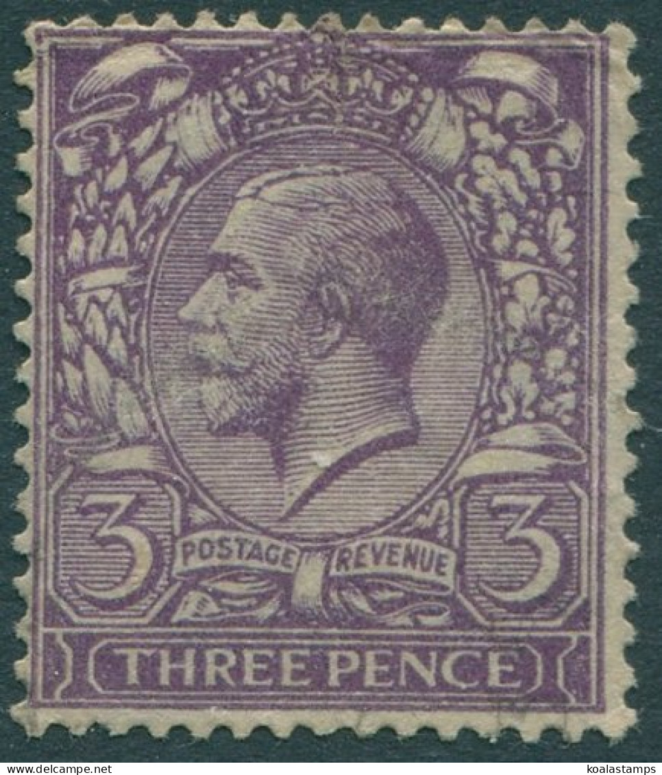 Great Britain 1924 SG423 3d Violet KGV #2 FU (amd) - Unclassified