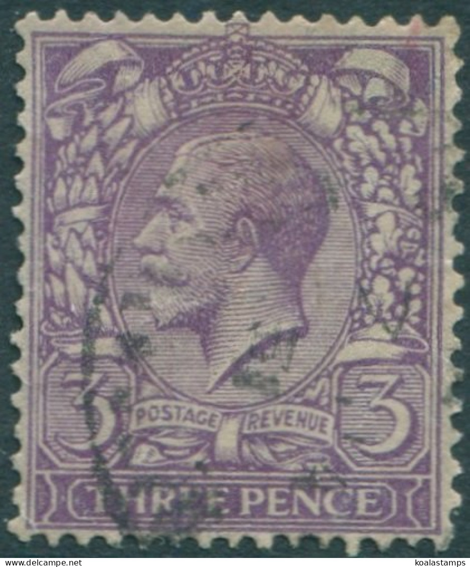 Great Britain 1924 SG423 3d Violet KGV #5 FU (amd) - Non Classificati