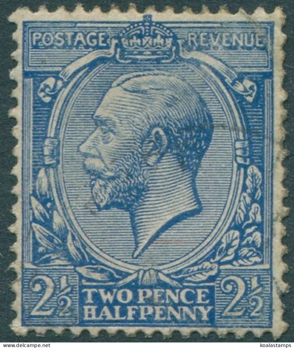 Great Britain 1912 SG372 2½d Blue KGV #3 FU (amd) - Unclassified