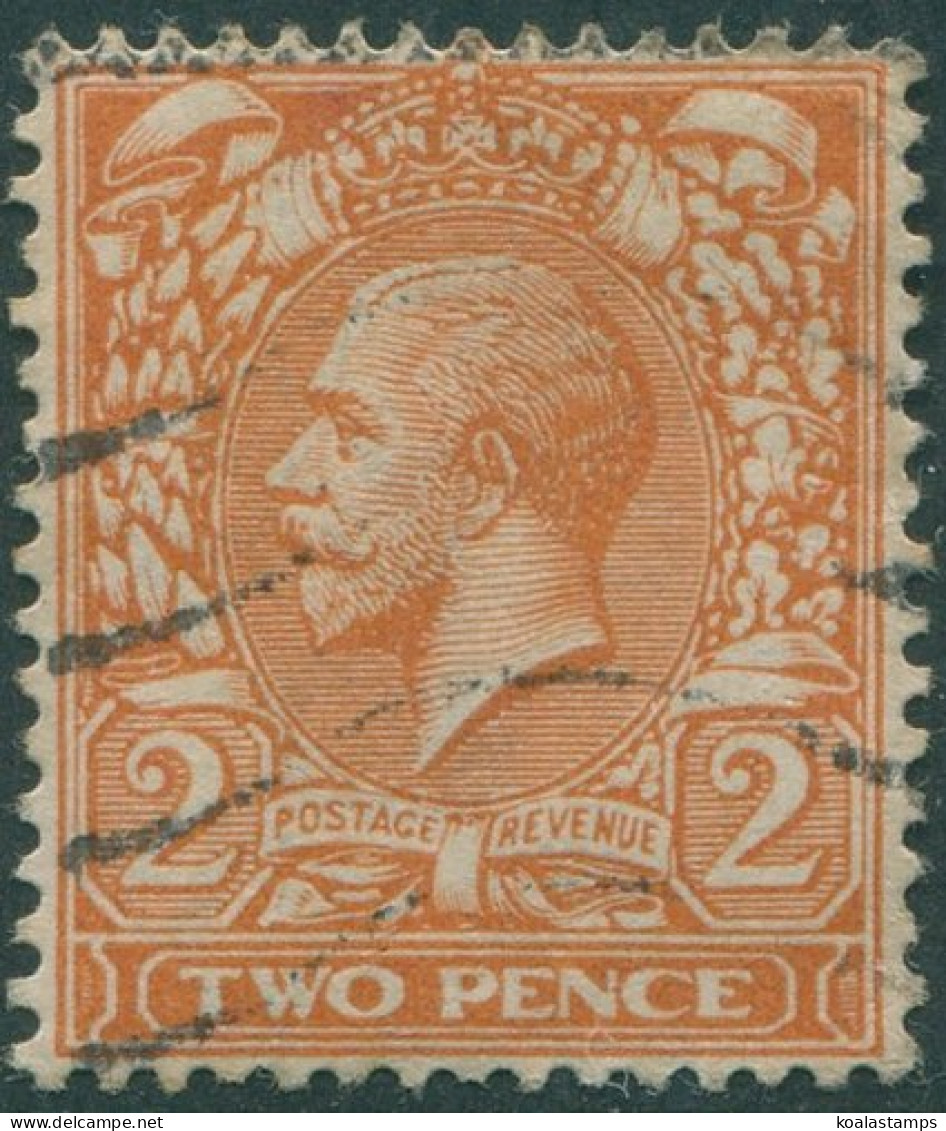 Great Britain 1912 SG368 2d Orange KGV #1 FU (amd) - Non Classificati