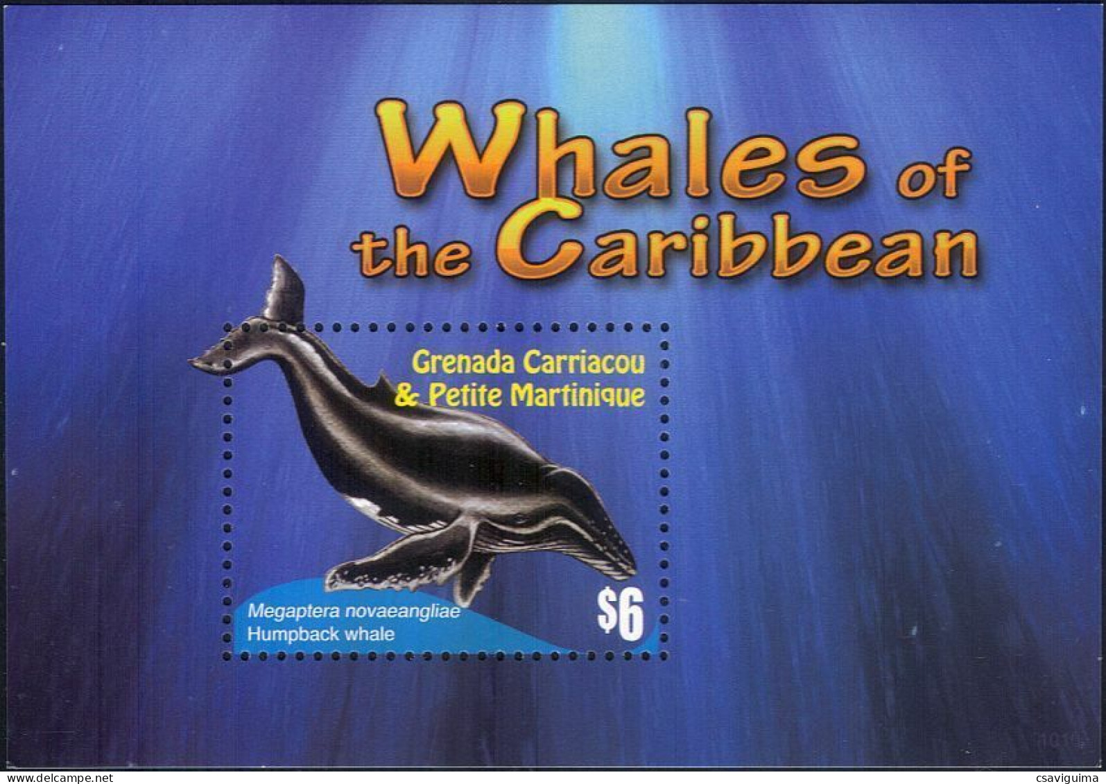 Grenada Grenadines - 2010 - Marine Mammals: Whales - Yv Bf 615 - Ballenas