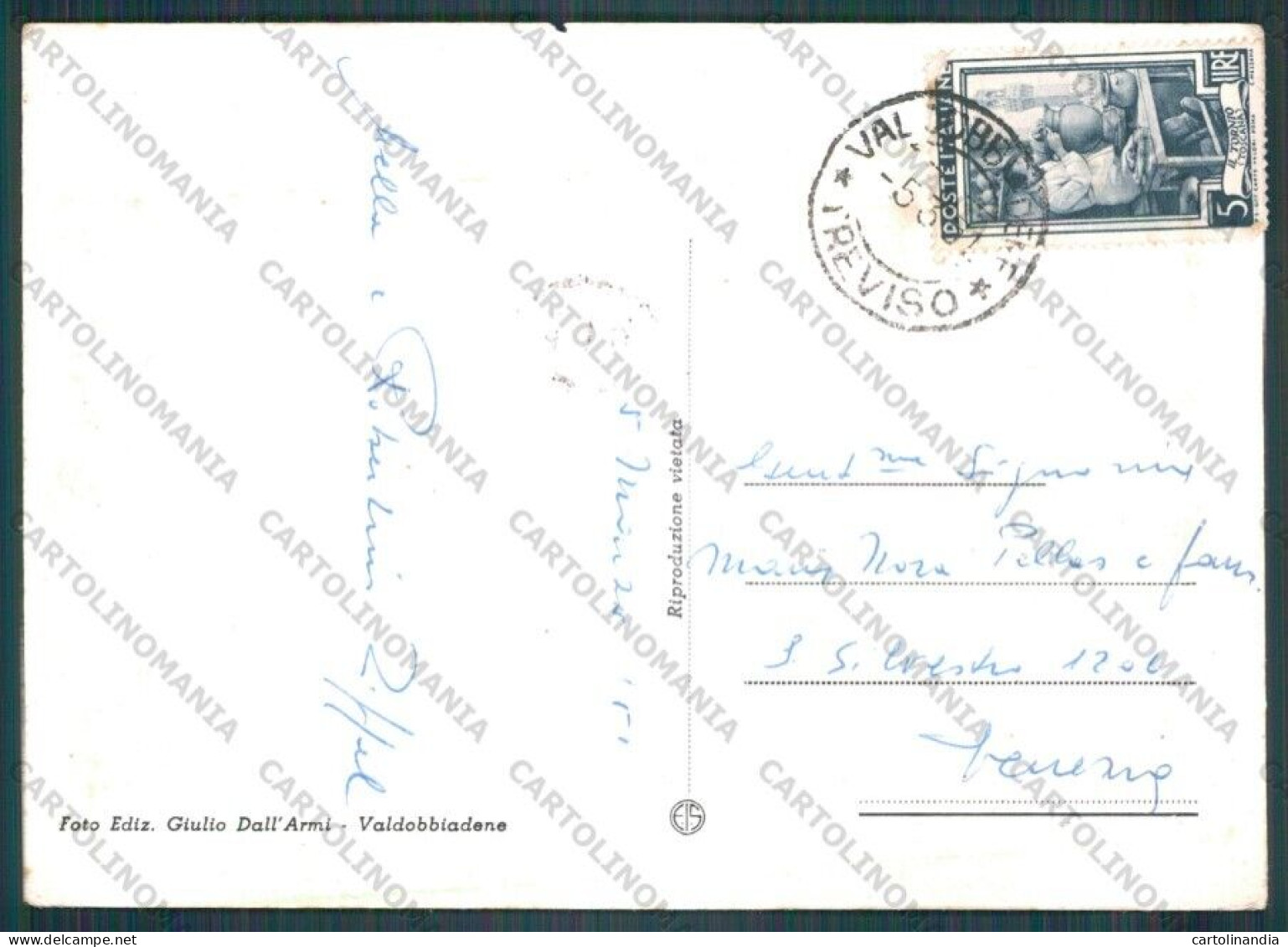 Treviso Valdobbiadene Pianezze Monte Barberia STRAPPINO FG Cartolina VK3157 - Treviso