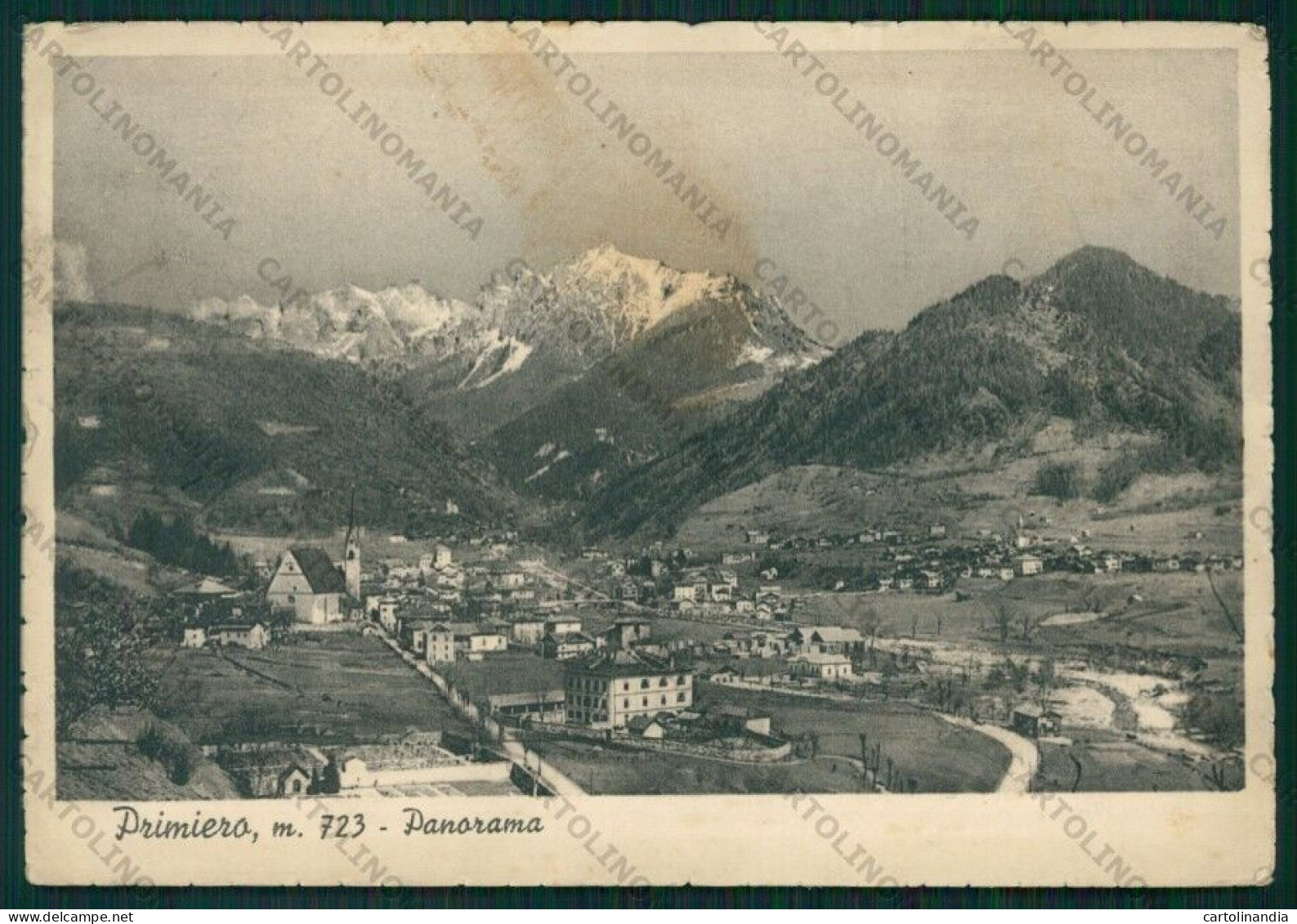 Trento Primiero MACCHIA PIEGHINE FG Cartolina VK2986 - Trento