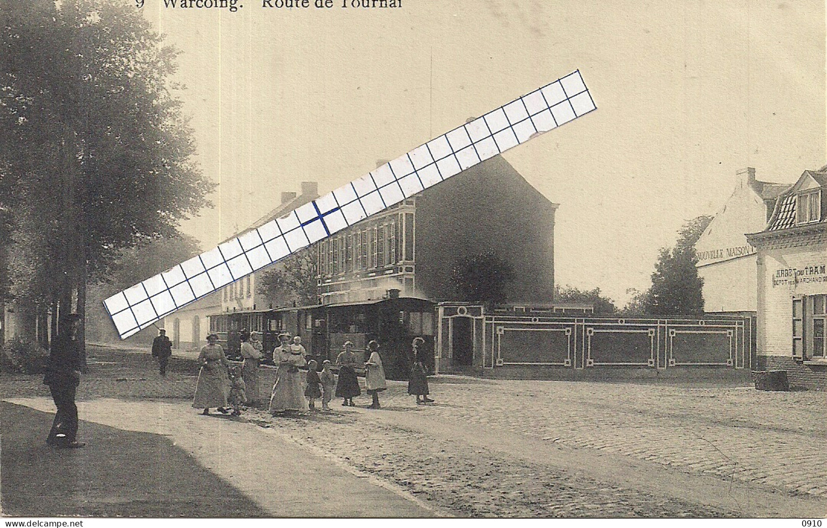 WARCOING-PECQ"ROUTE DE TOURNAI-TRAM A VAPEUR-STOOMTRAM"EDIT.VVE CHEVALIER ET FILS - Pecq