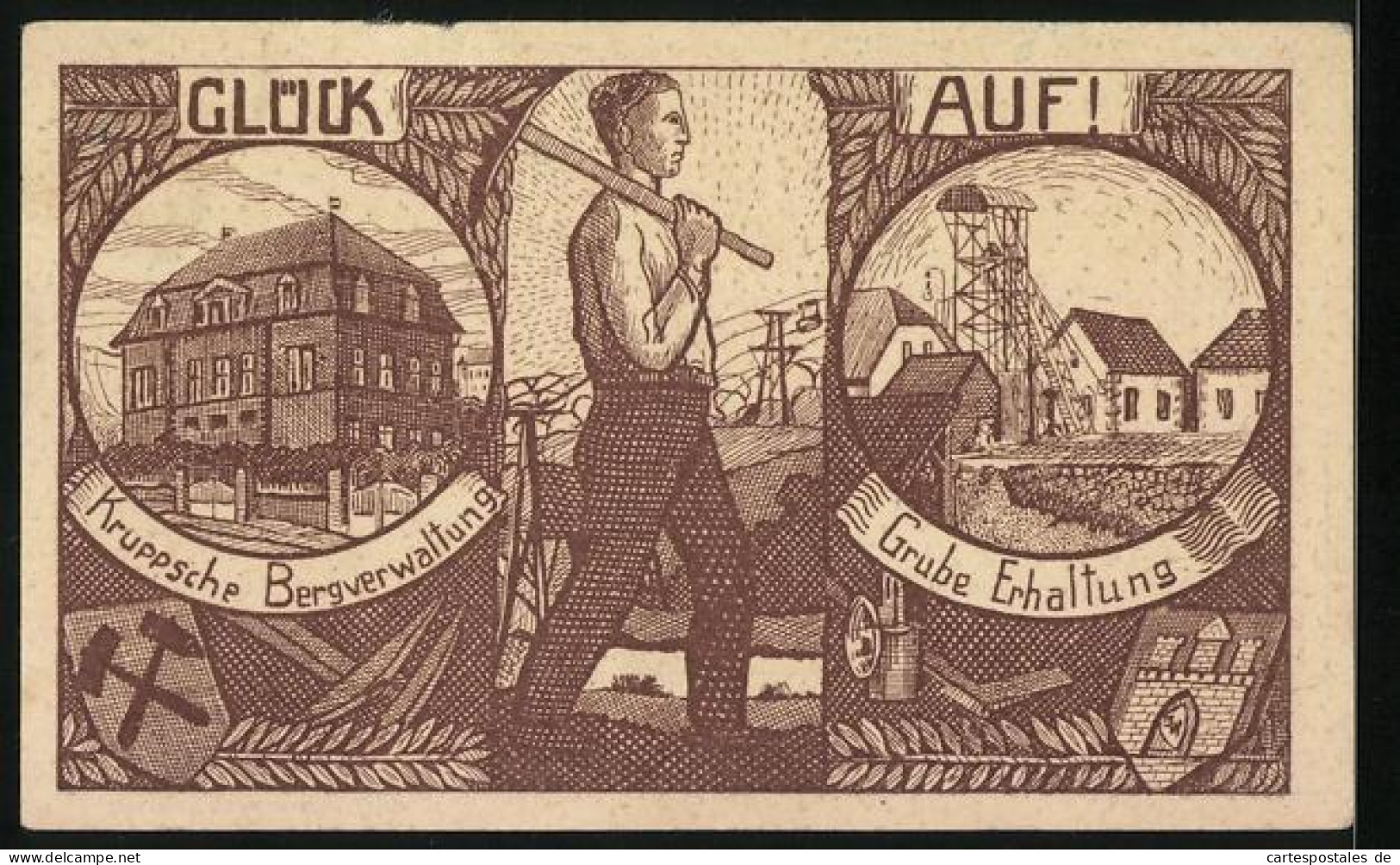 Notgeld Weilburg 1920, 25 Pfennig, Kruppsche Bergverwaltung, Grube Erhaltung  - Lokale Ausgaben