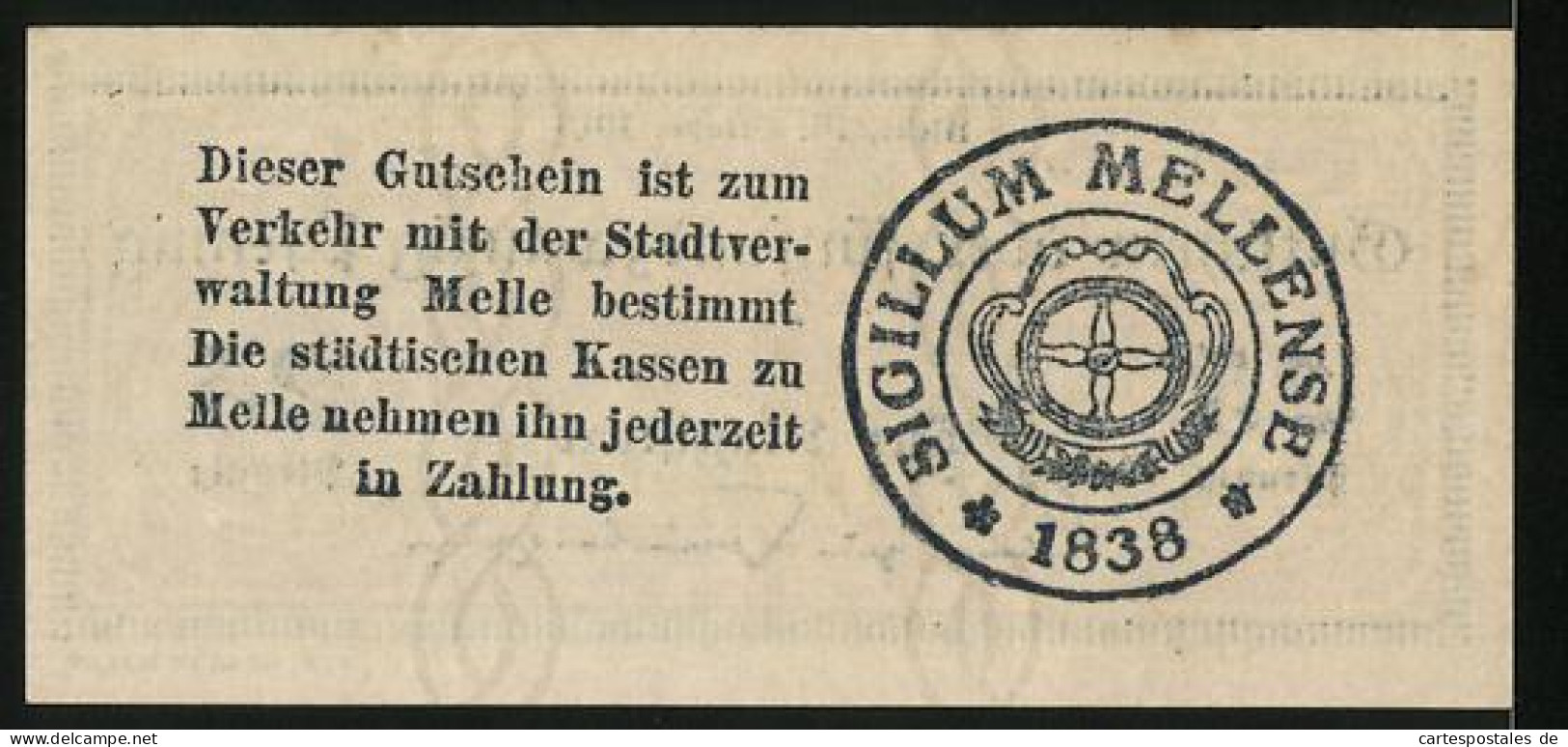 Notgeld Melle 1918, 25 Pfennig, Rathaus Im Hintergrund  - Lokale Ausgaben