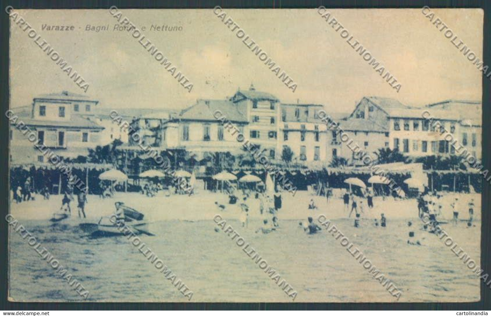 Savona Varazze Barca PIEGHE Cartolina ZQ0620 - Savona