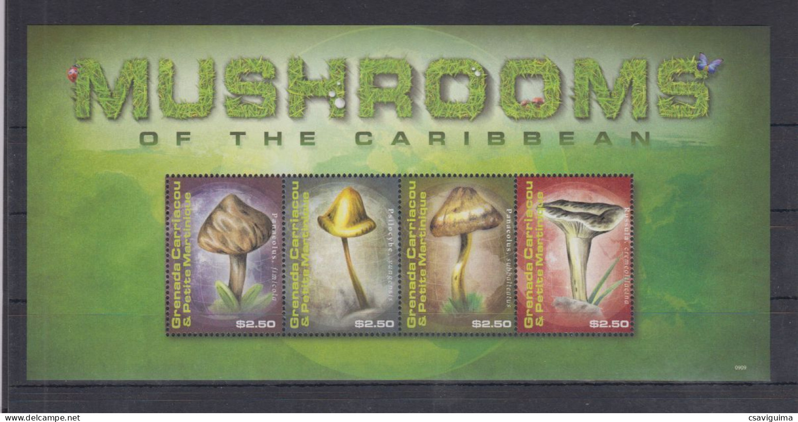 Grenada Grenadines - 2009 - Mushrooms  - Yv 3793/96 - Champignons