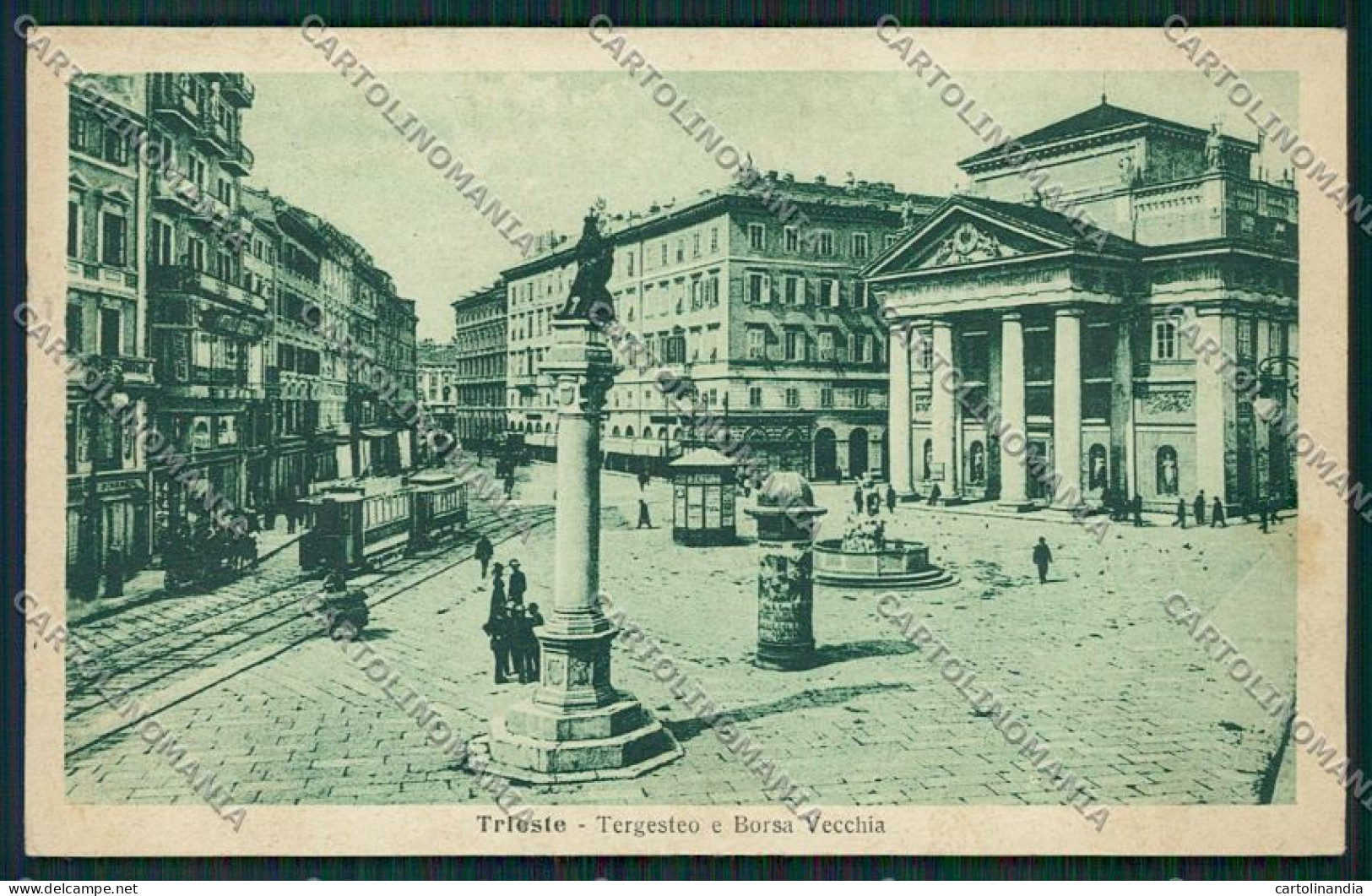 Trieste Città Tergesteo E Borsa Vecchia Cartolina ZC0372 - Trieste