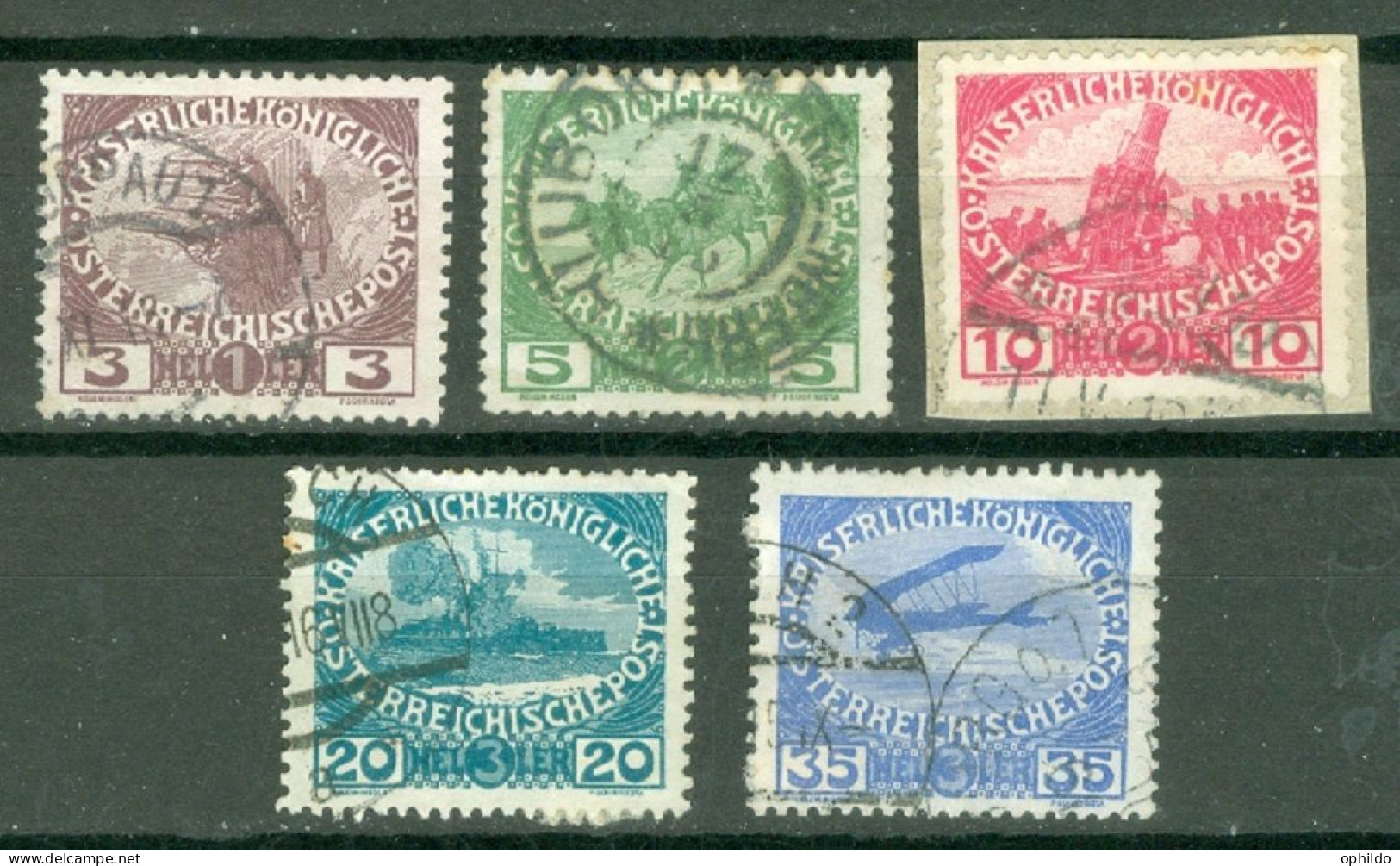 Autriche  Yv 138/142  Ou ANK 180/184 Ob B/TB  - Used Stamps