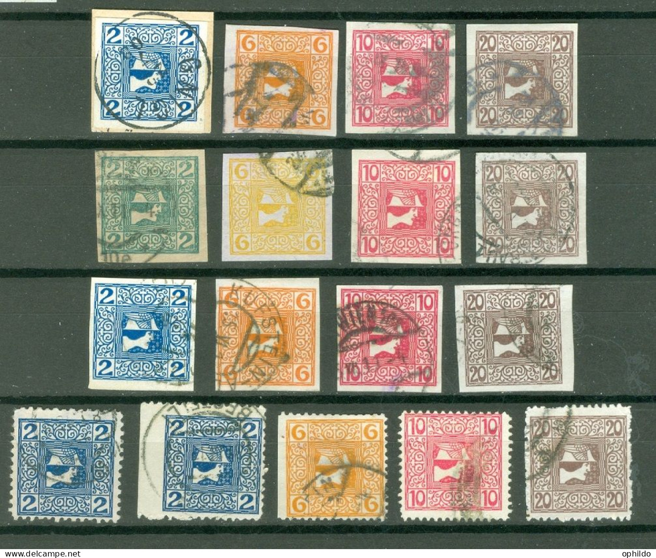 Autriche   Michel  157/160  Ob B/TB Divers Papiers - Used Stamps
