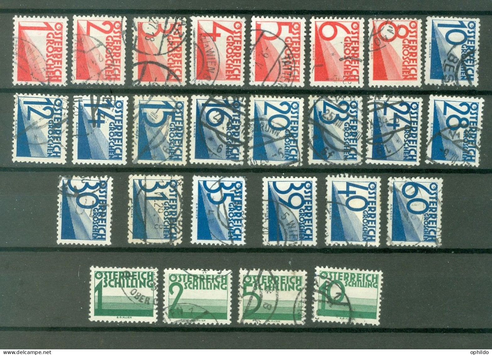 Autriche   Yv 131/154 Ou Mi 132/158  Ob TB  - Postage Due