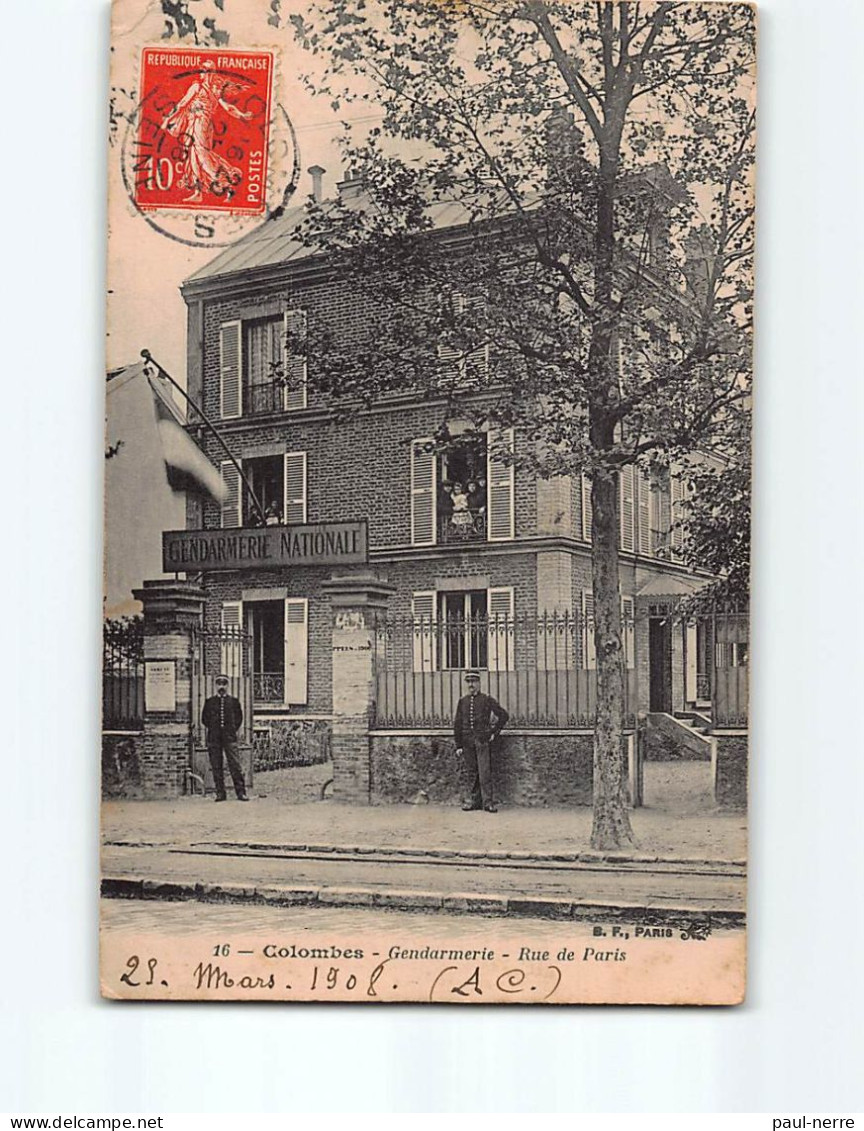 COLOMBES : Gendarmerie, Rue De Paris - état - Colombes